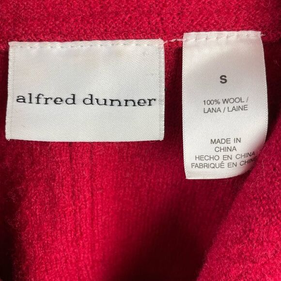 Alfred Dunner Red Wool Holiday Button Down Jacket Size S EUC - Picture 6 of 6